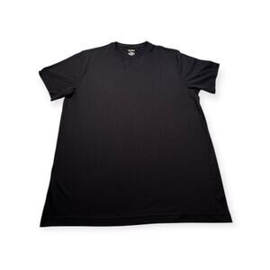 Tek Gear Essential Gear Men's T-Shirt Size L Solid Black Heather Cotton/Poly 367